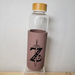 The Legend Of Zelda Glass Bottle w/ Rubber Grip & Screw On Lid by Culturefly